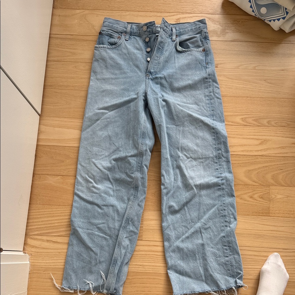 Agolde Light Wash Cropped Jeans (Style: REN)